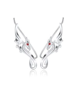 Silver Seahorse Shaped Earrings EL-124